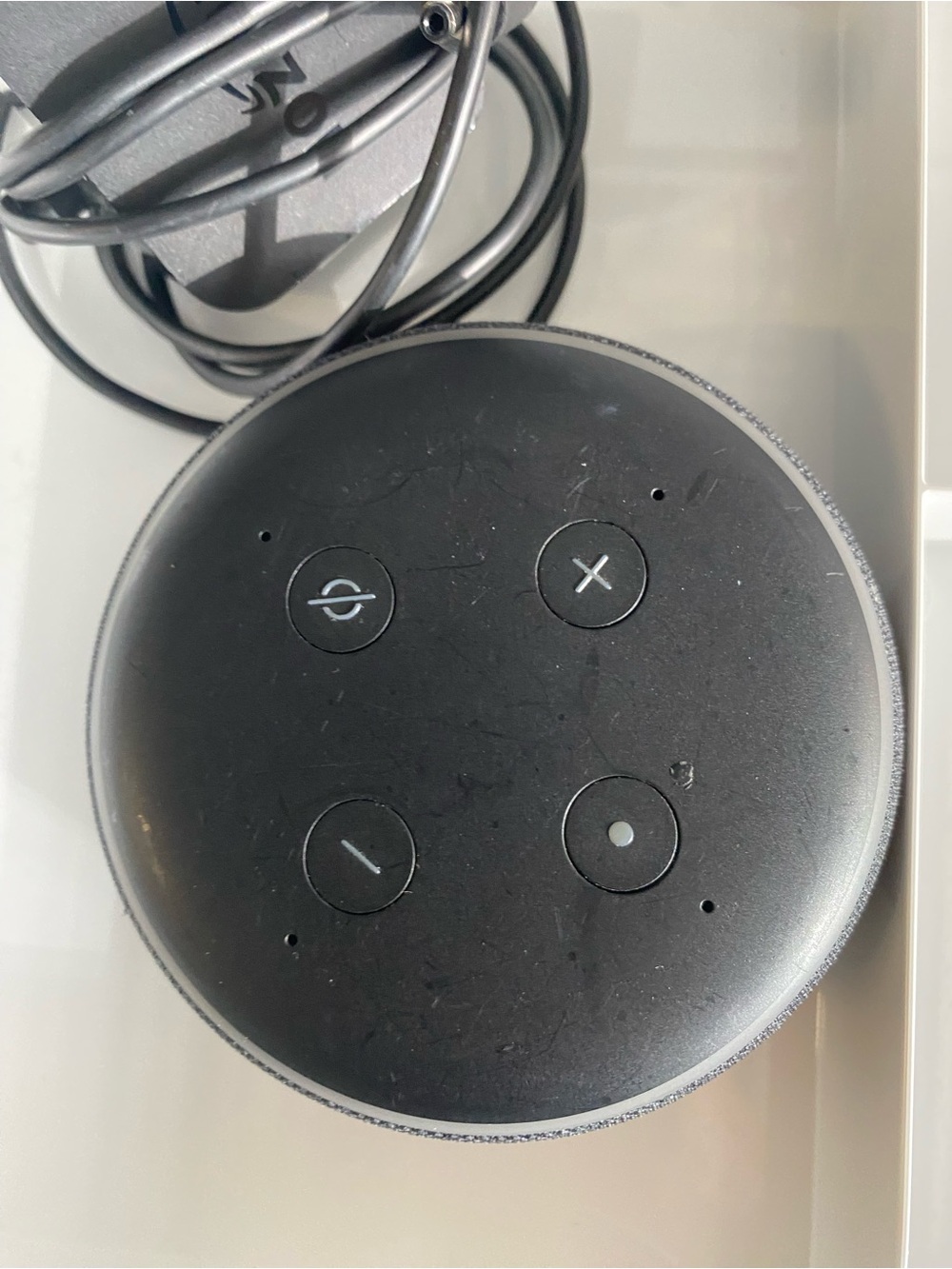 Amazon Dot ans Alexa combo- Black Smart Voice Speaker with Top Control Buttons